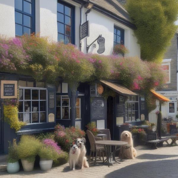 Dog-friendly pub in St Ives with outdoor seating.