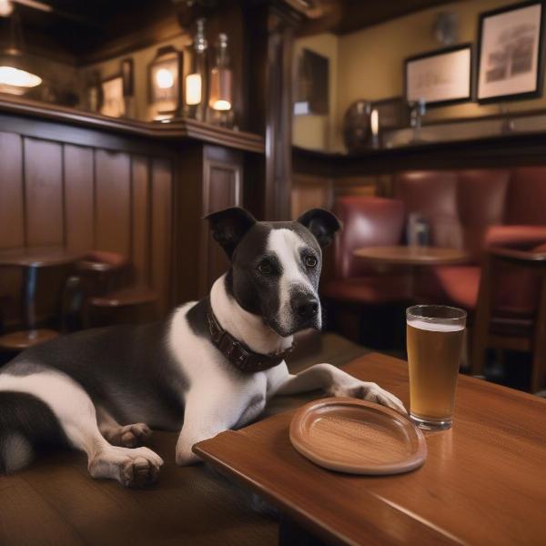 Dog-friendly pub interior in Whitby