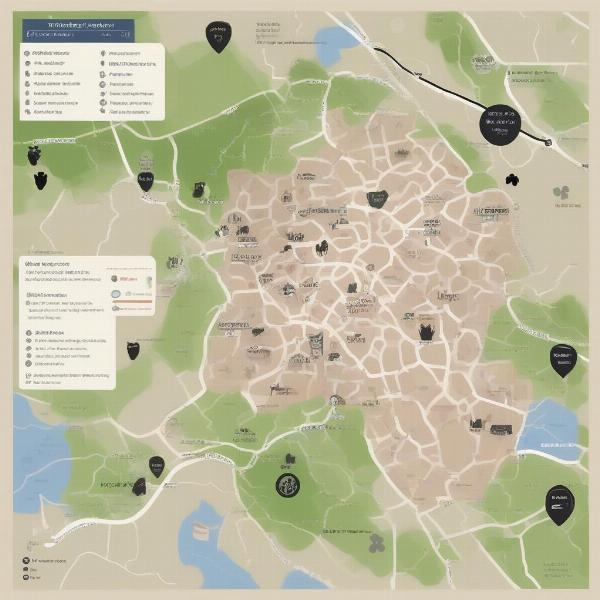 Dog Friendly Pubs Hereford Map