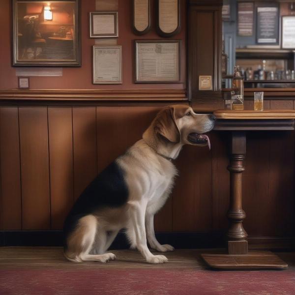 Enjoying a pint with your dog in a Nottingham pub