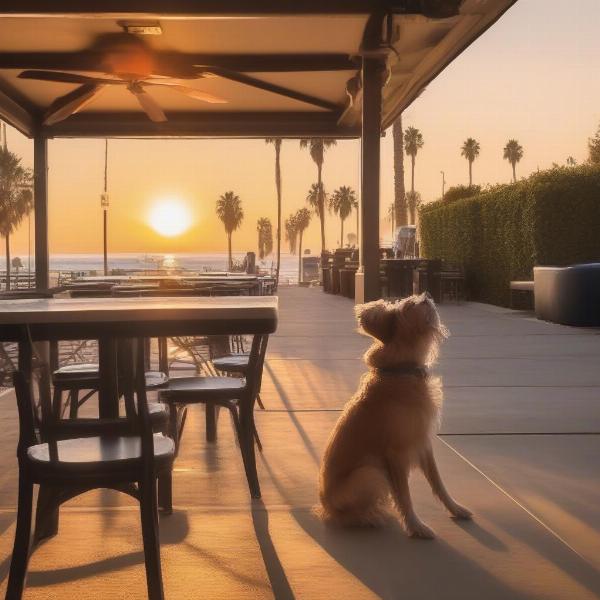 Dog-friendly patio dining in Santa Monica