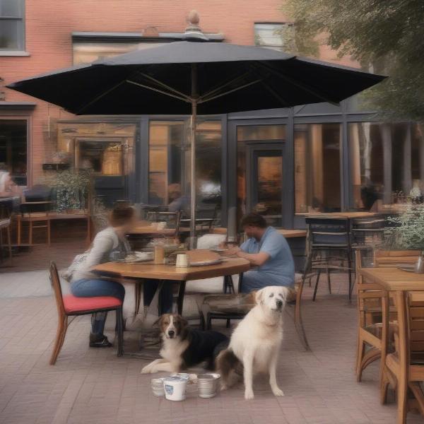 Dog-friendly patio in Worcester restaurant