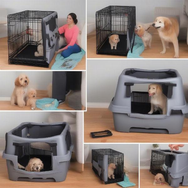 Dog Acclimating to a New Crate