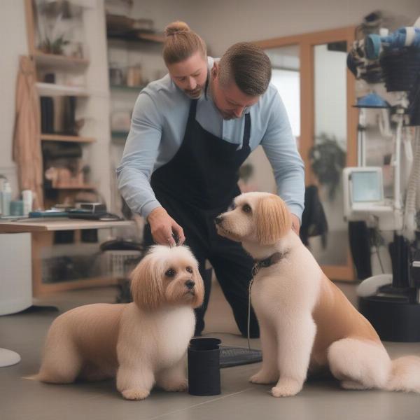 Consulting with a Dog Groomer in OKC