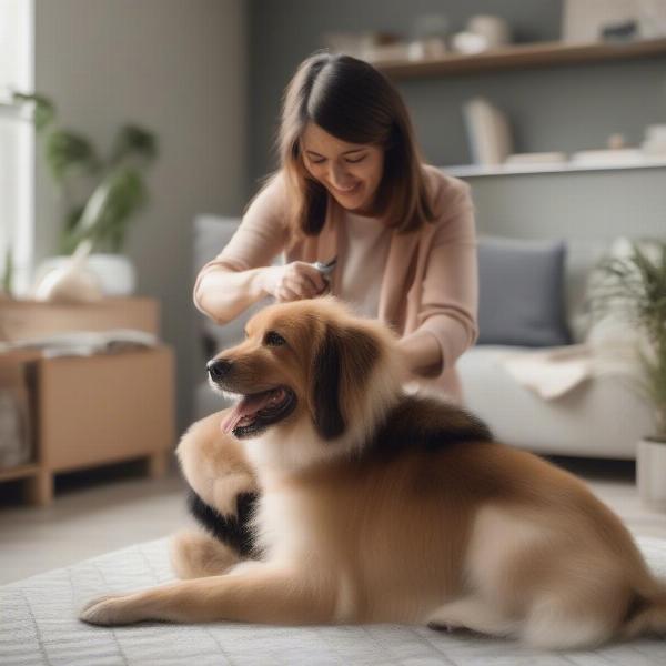 Dog grooming Camberwell at home brushing