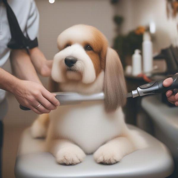 Happy Dog Being Groomed in Porirua