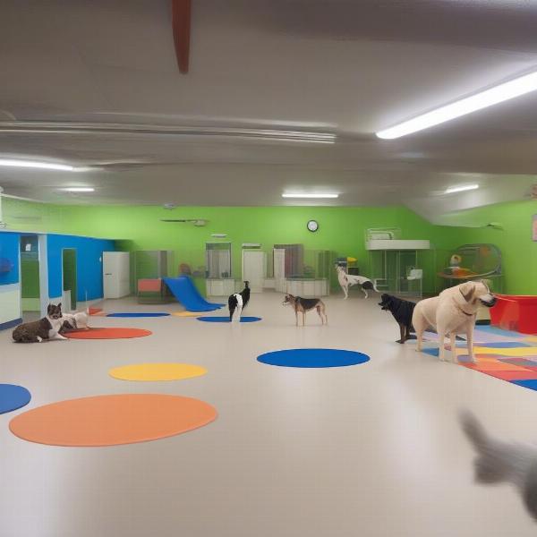 Clean and well-maintained dog daycare facility