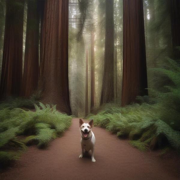 Dog Hiking in California Redwoods