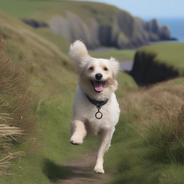 Dog hiking on the Pembrokeshire Coastal Path