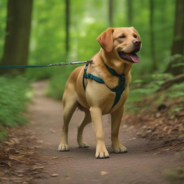 Dog hiking on Wisconsin trails