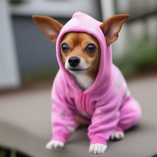 Dog in Courage Onesie