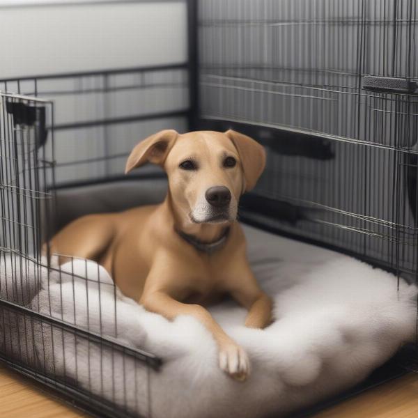 A Cozy Dog Crate Setup