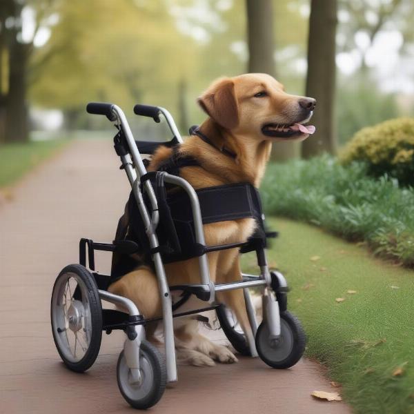 Dog Using a Wheelchair