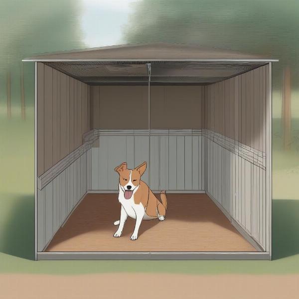 Dog kennel design and safety features