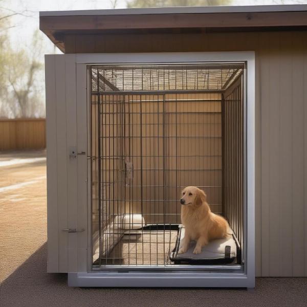 Individual Dog Kennel with Outdoor Access in a London Estate