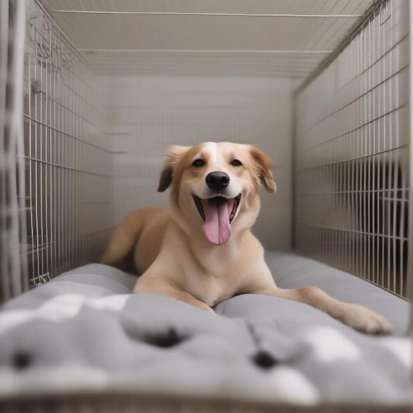 Happy Dog in an Eastbourne Kennel