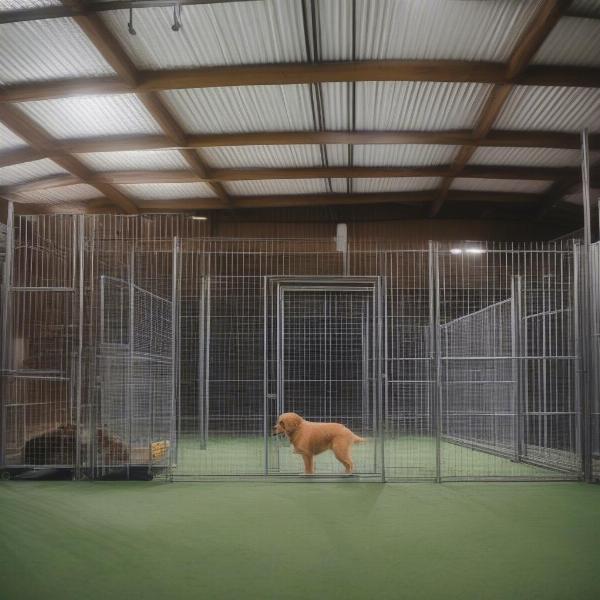 A dog enjoying playtime at a Lisburn dog kennel