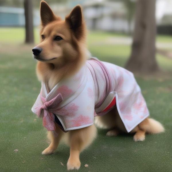 Dog kimono showcasing fashion and functionality