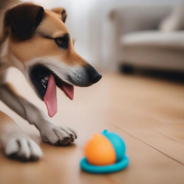 Dog training to stop floor licking