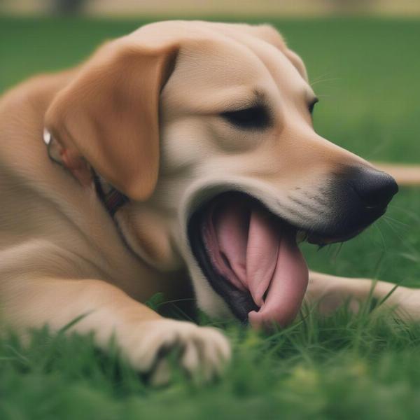 Dog Licking Paws Due to Grass Allergy