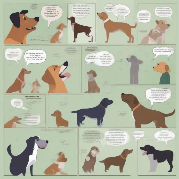 A dog listener interpreting different dog vocalizations