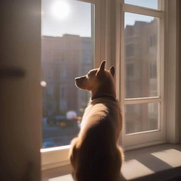 Dog Looking Out Window