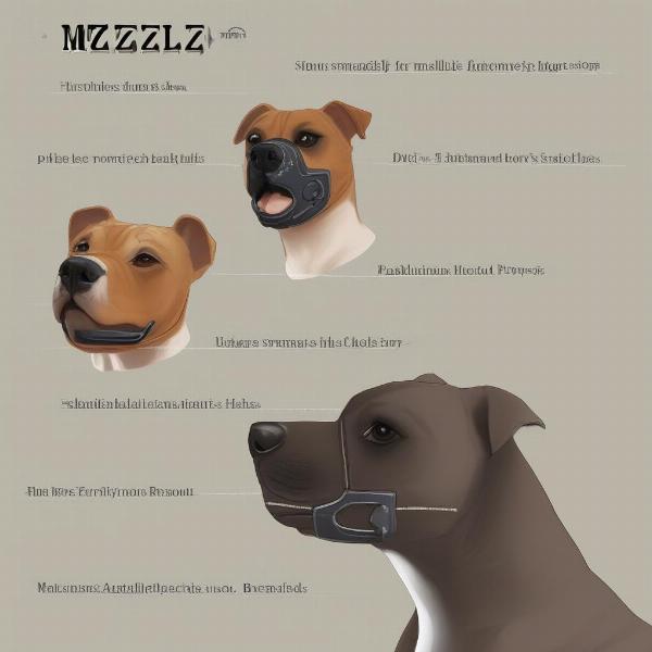 Different types of dog muzzles for Staffies