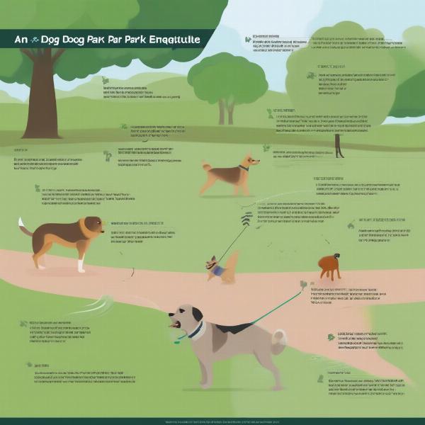 Dog Park Etiquette Illustration