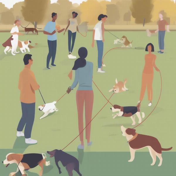 Dog Park Etiquette Illustration