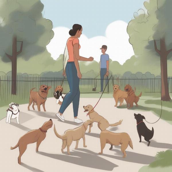 Dog Park Etiquette Illustration