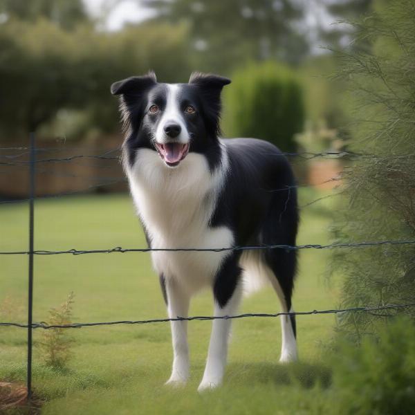 Dog Patrolling Garden