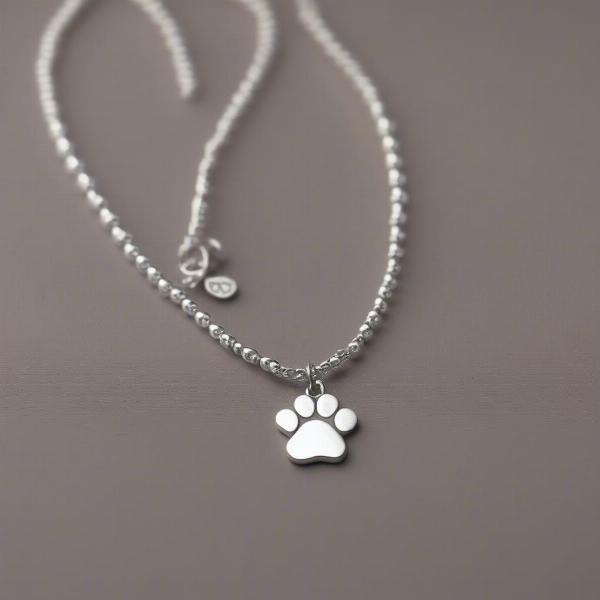 Dog Paw Print Necklace and Bracelet