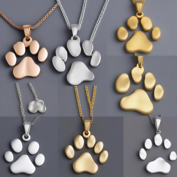 Dog Paw Print Necklace Materials