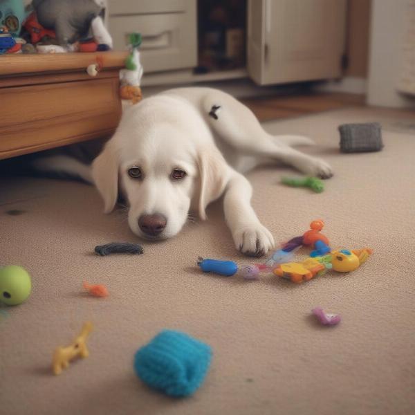 Dog peeing on carpet due to anxiety