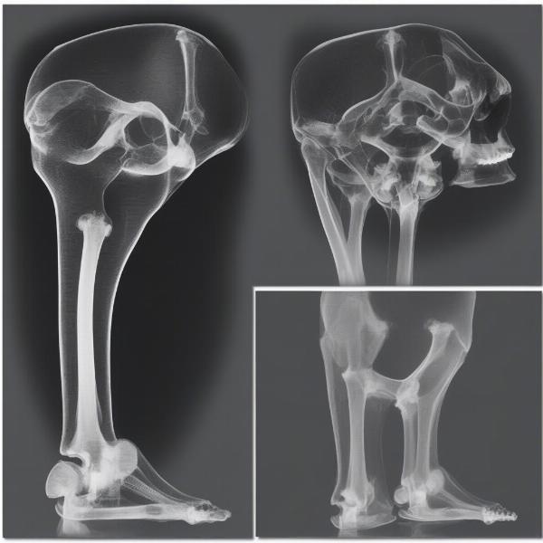 X-ray of Normal and Dysplastic Dog Pelvis