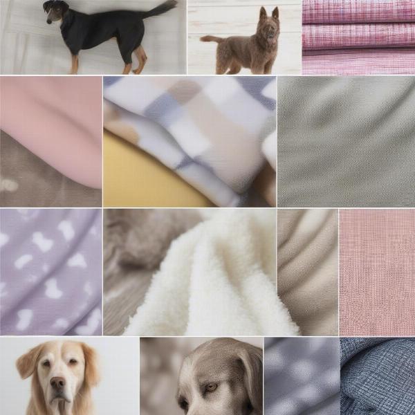 Different fabrics for dog pajamas