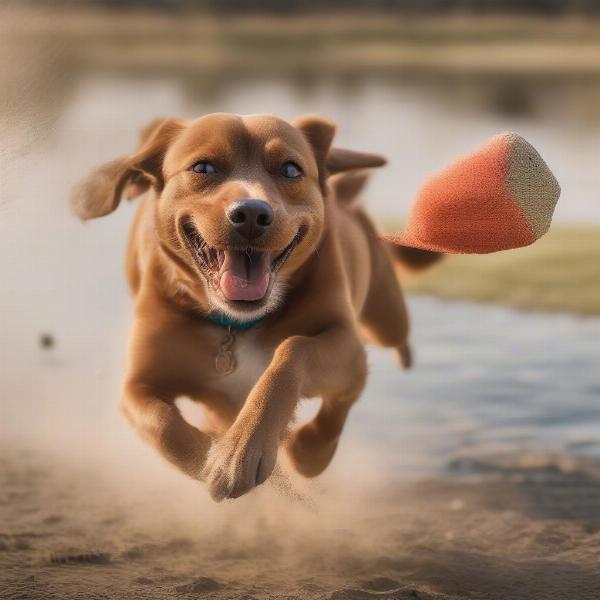 Dog Playing Fetch After Taking Antinol