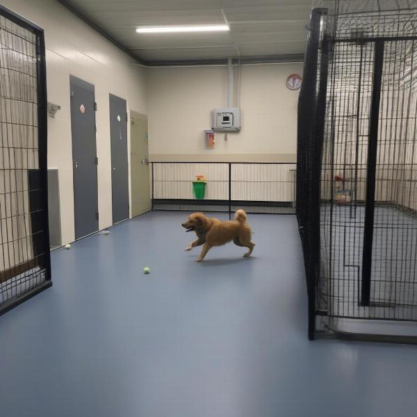 Dog playing at Mickleham Quarantine Facility