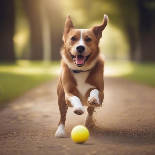 Dog Playing in Park Healthy After Titre Test