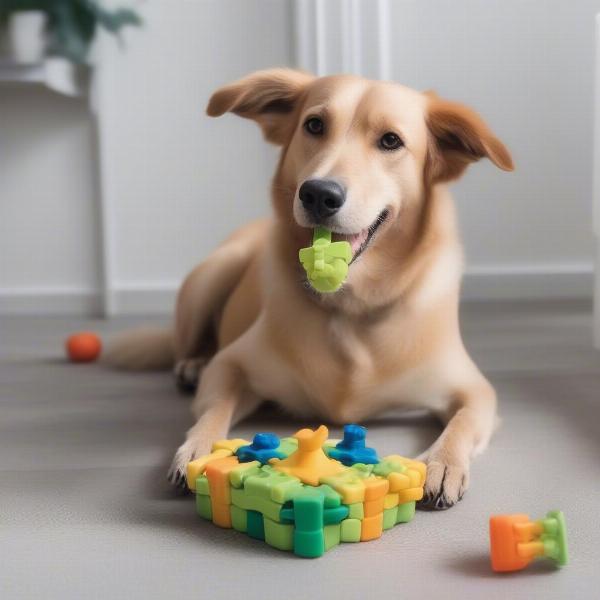 Dog Playing With Toy