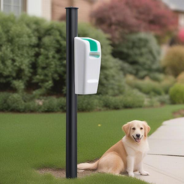 Dog Poop Bag Dispenser in Yard