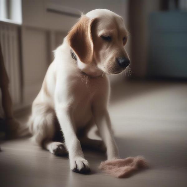 Dog Reacting to Flea Bites