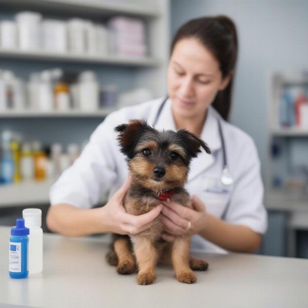 Dog Receiving 9 in One Vaccine