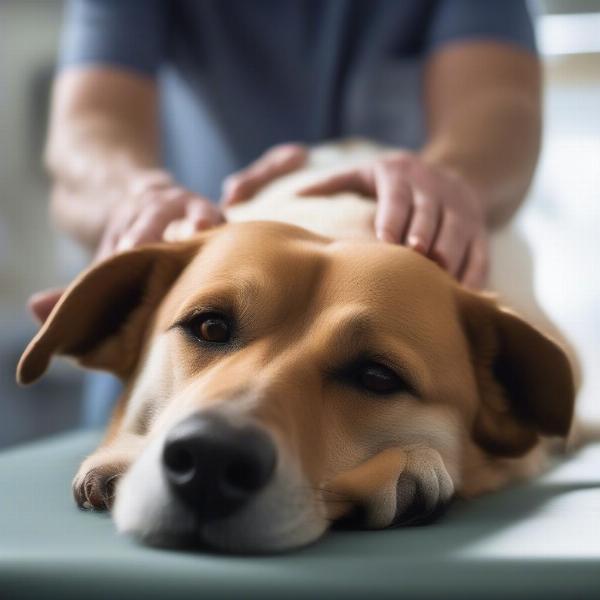 Dog Receiving Chiropractic Adjustment