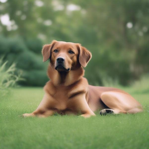 Dog relaxing fly-free