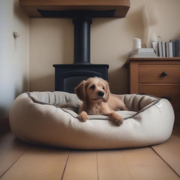 Dog Relaxing in a Pembrokeshire Cottage