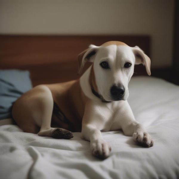 Dog Resting After Vaccine