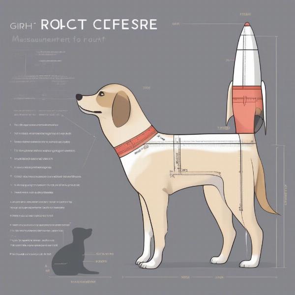 Dog Rocket Costume Size Chart