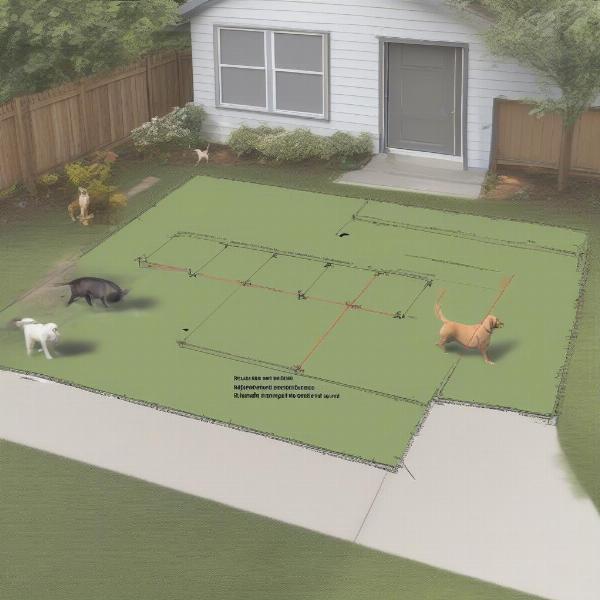 Planning the size of a dog run