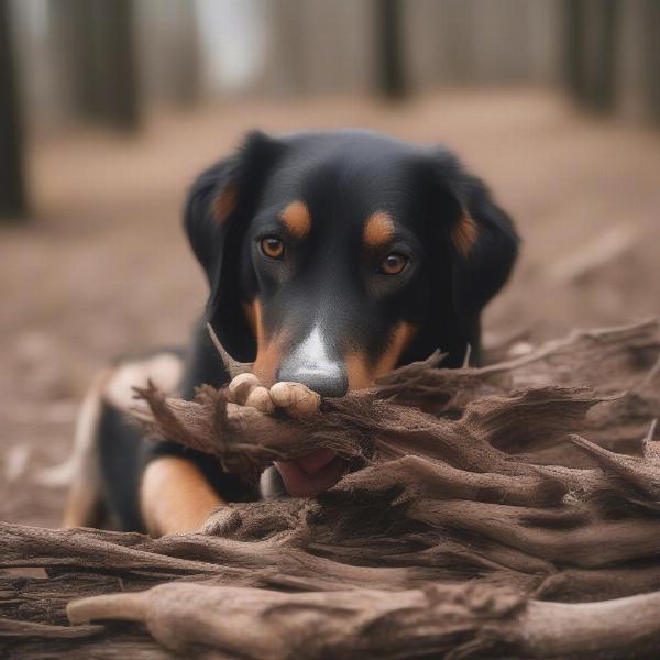 Dog Safely Chewing Briar Root